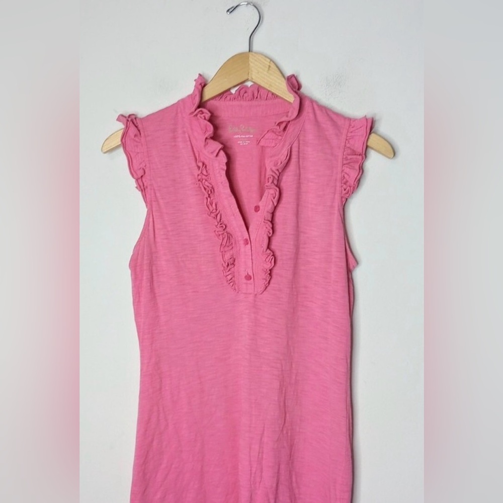 Lilly Pulitzer Pink Pima Cotton Top Size Small